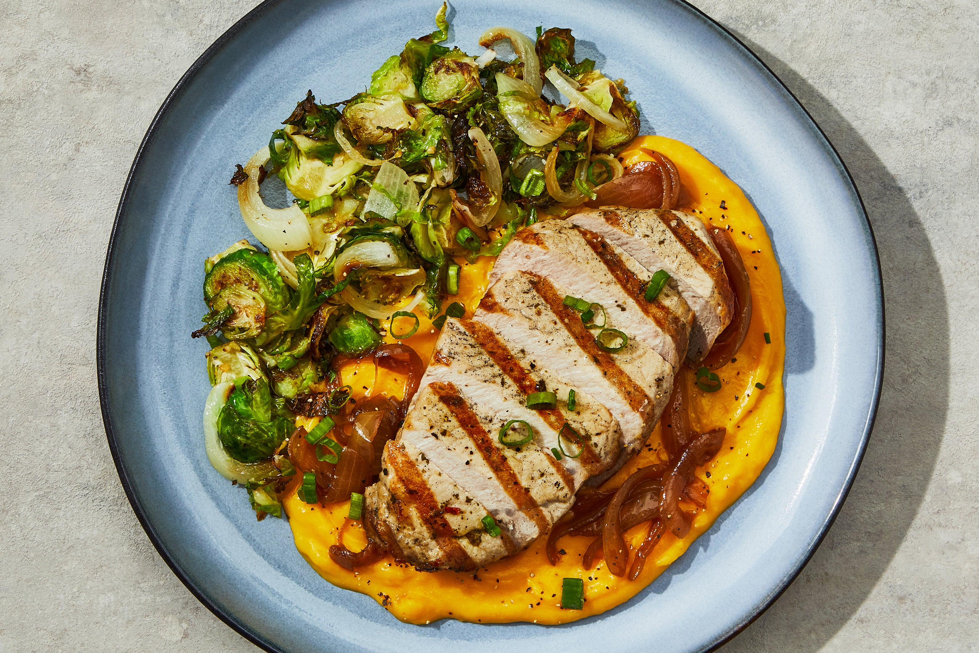 Grilled Pork Chop & Butternut Mash