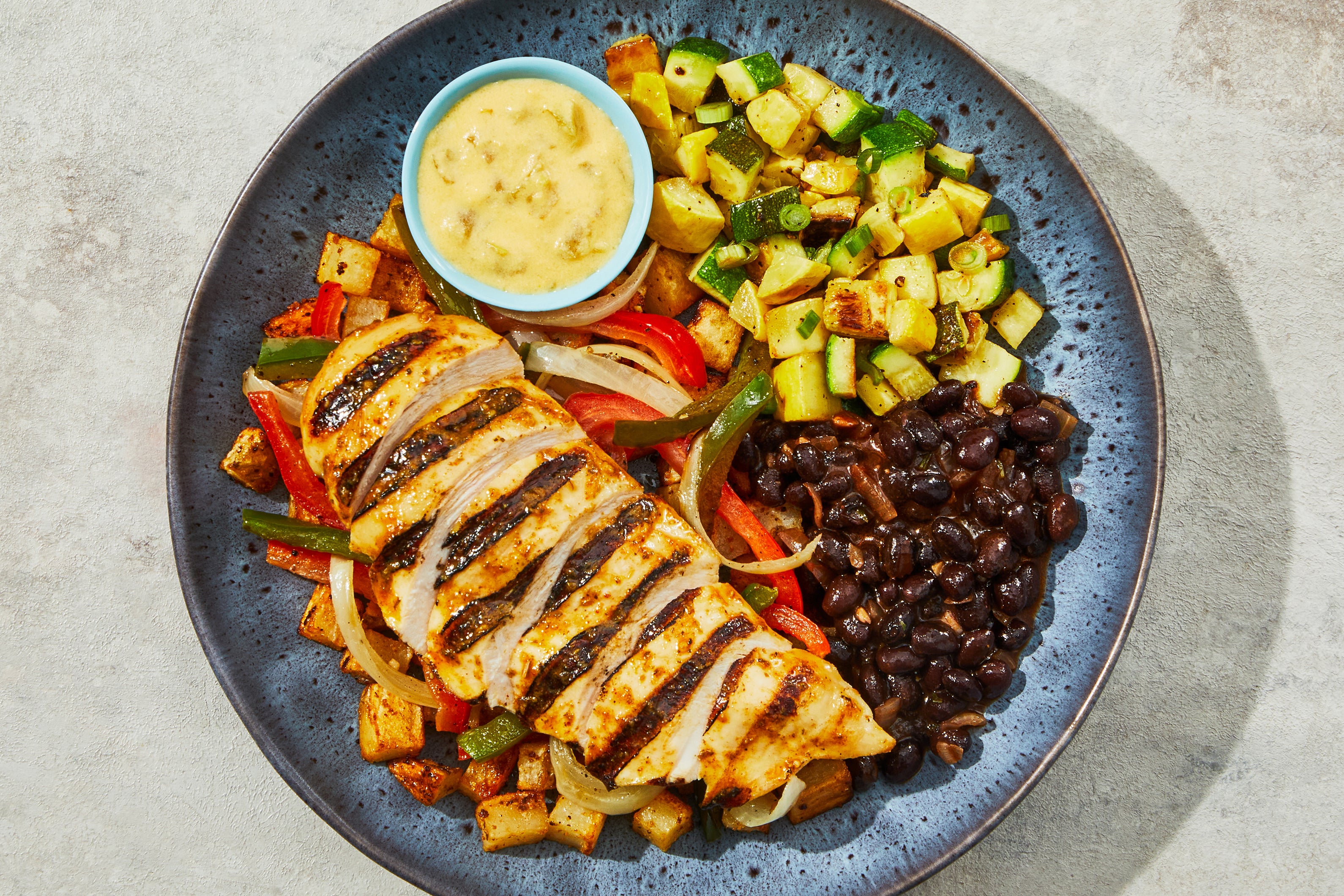 Santa Fe-Style Potato, Chicken & Pepper Bowl