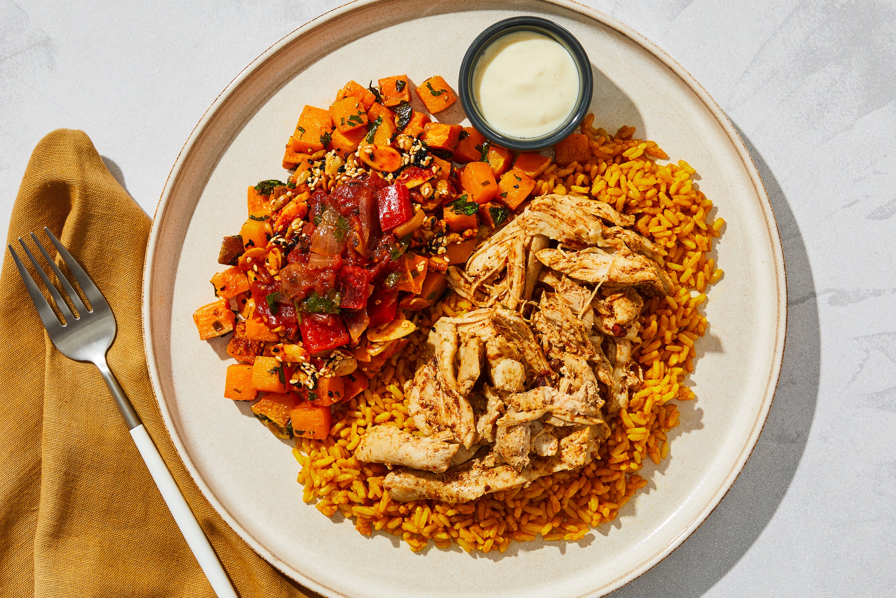 Lebanese-Style Chicken & Turmeric Rice