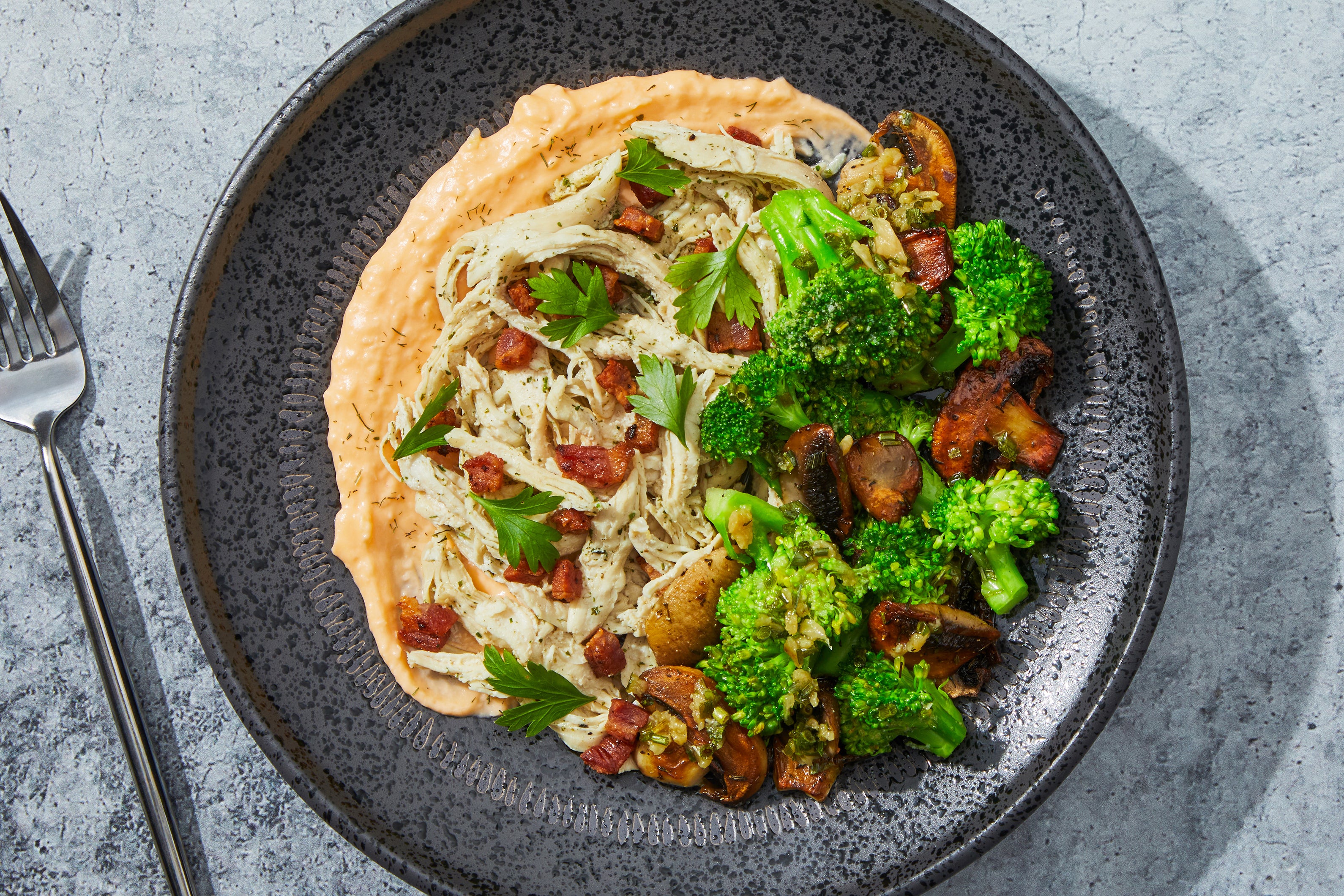 Cheesy Bacon Ranch Shredded Chicken