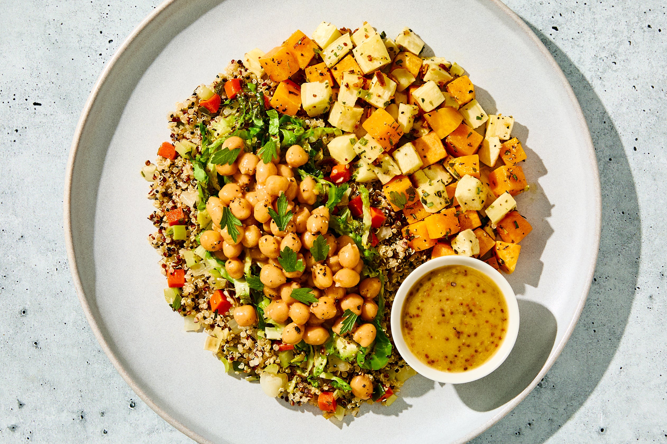 Mustard-Glazed Chickpea Quinoa Bowl