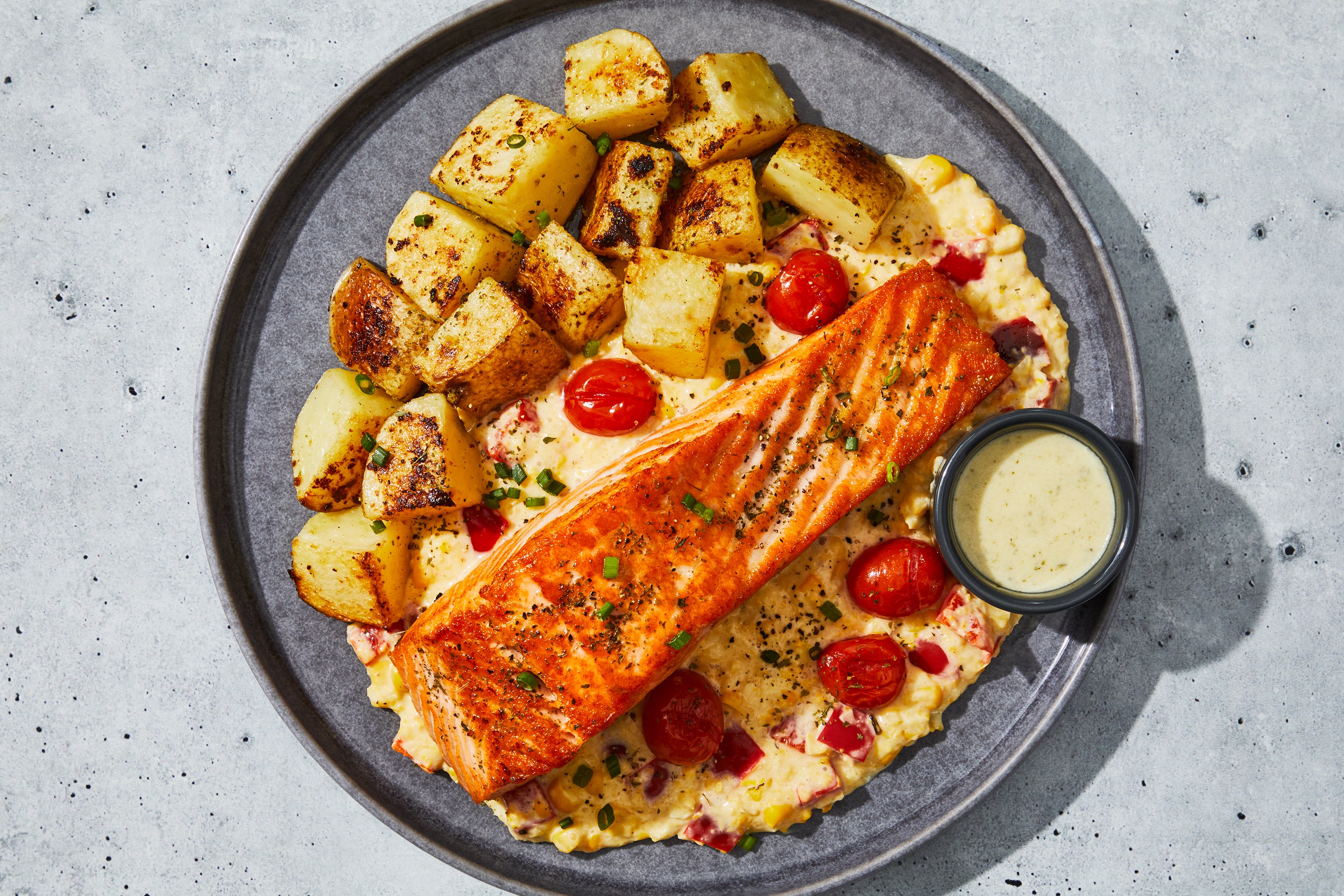 Basil Garlic Roasted Salmon