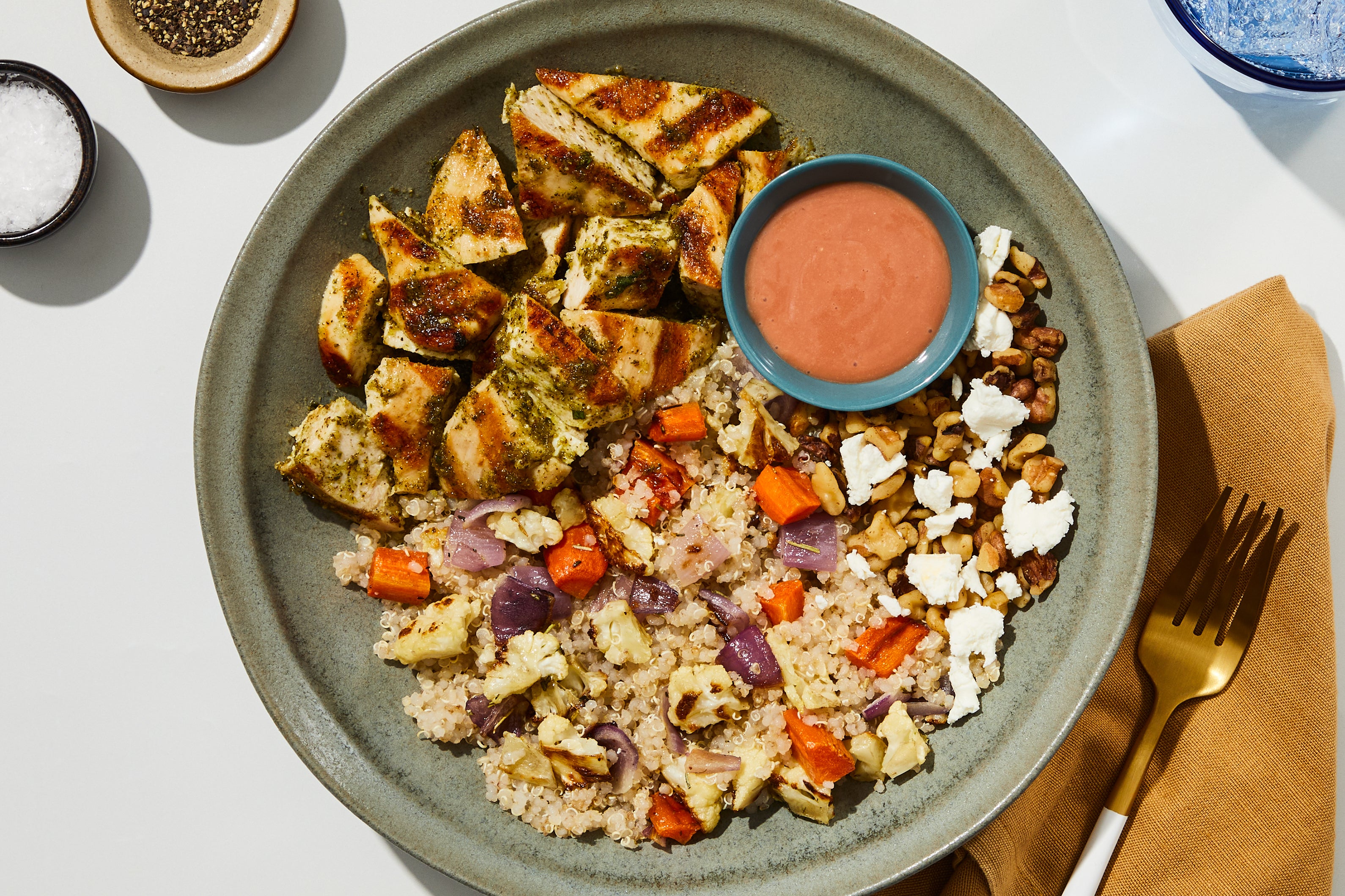 Chicken Pomegranate No-Heat Bowl
