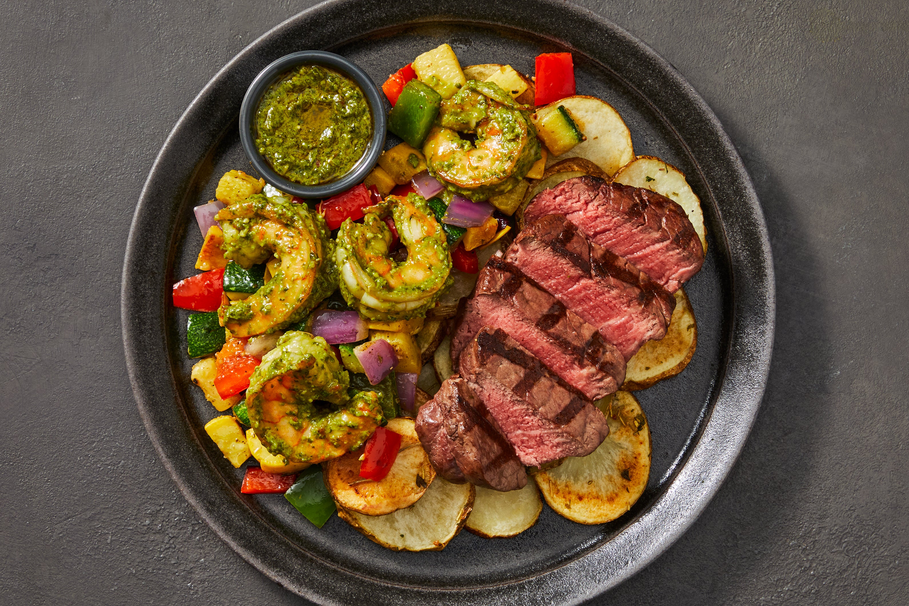Chimichurri Filet Mignon & Shrimp