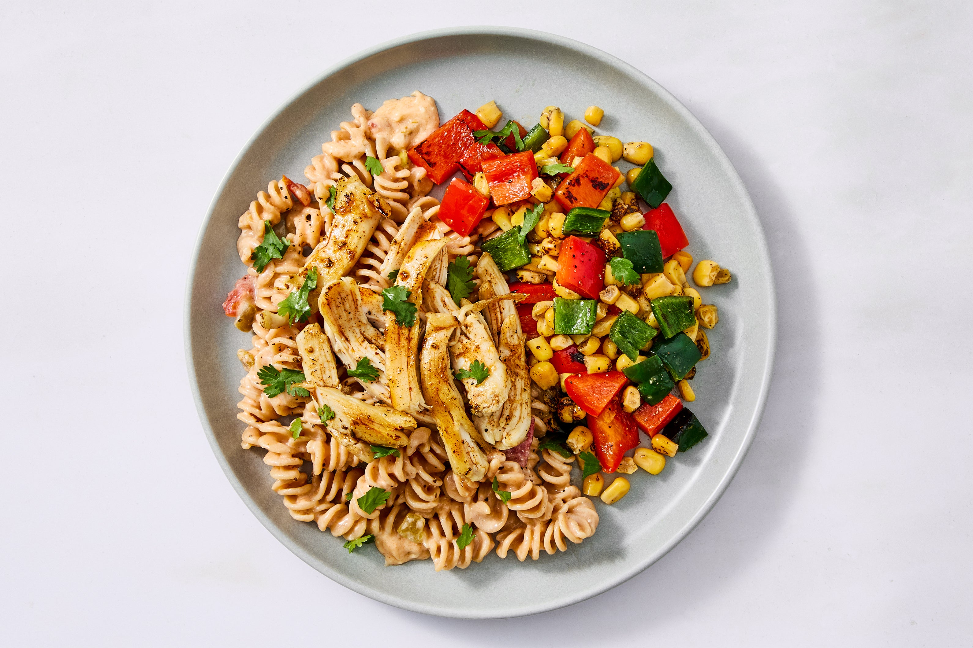 Green Chile Queso & Chicken Thigh Fusilli