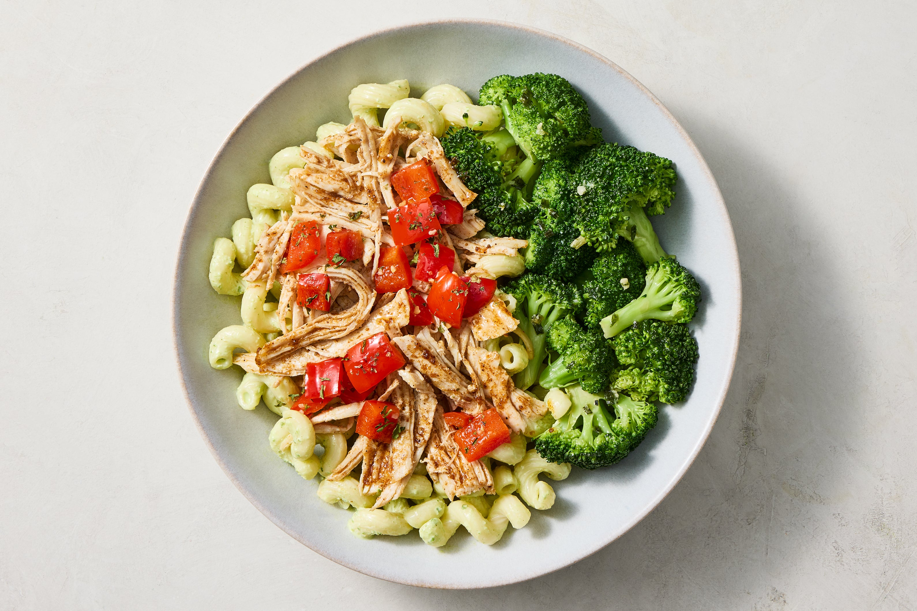 Poblano Cream Chicken Cavatappi