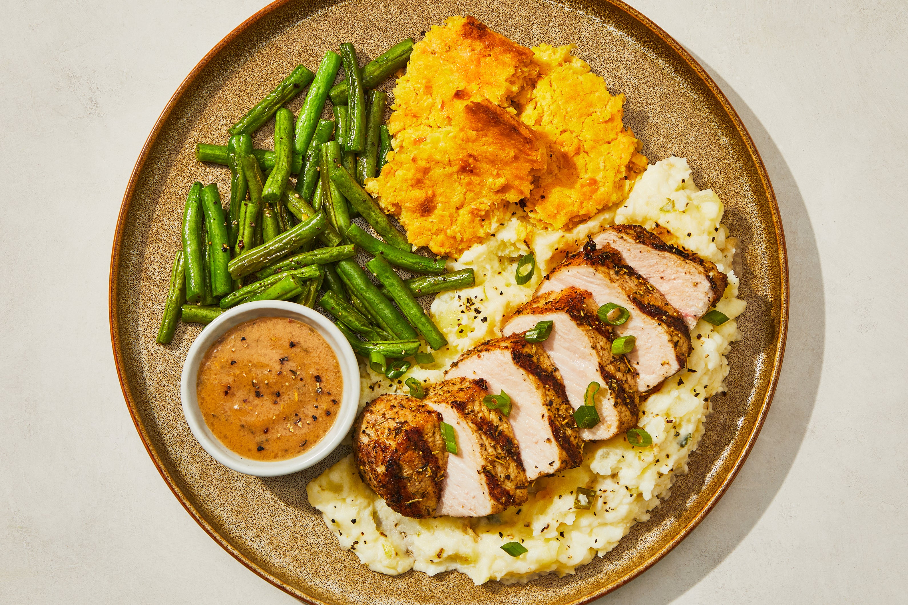 Herb Gravy Grilled Pork Chop