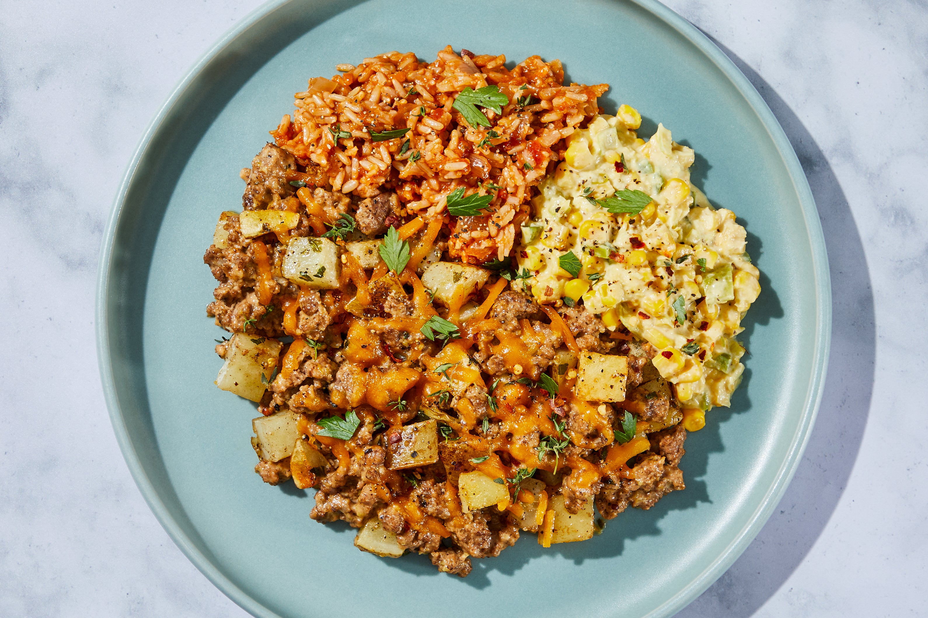 Santa Fe-Style Green Chile Beef Skillet