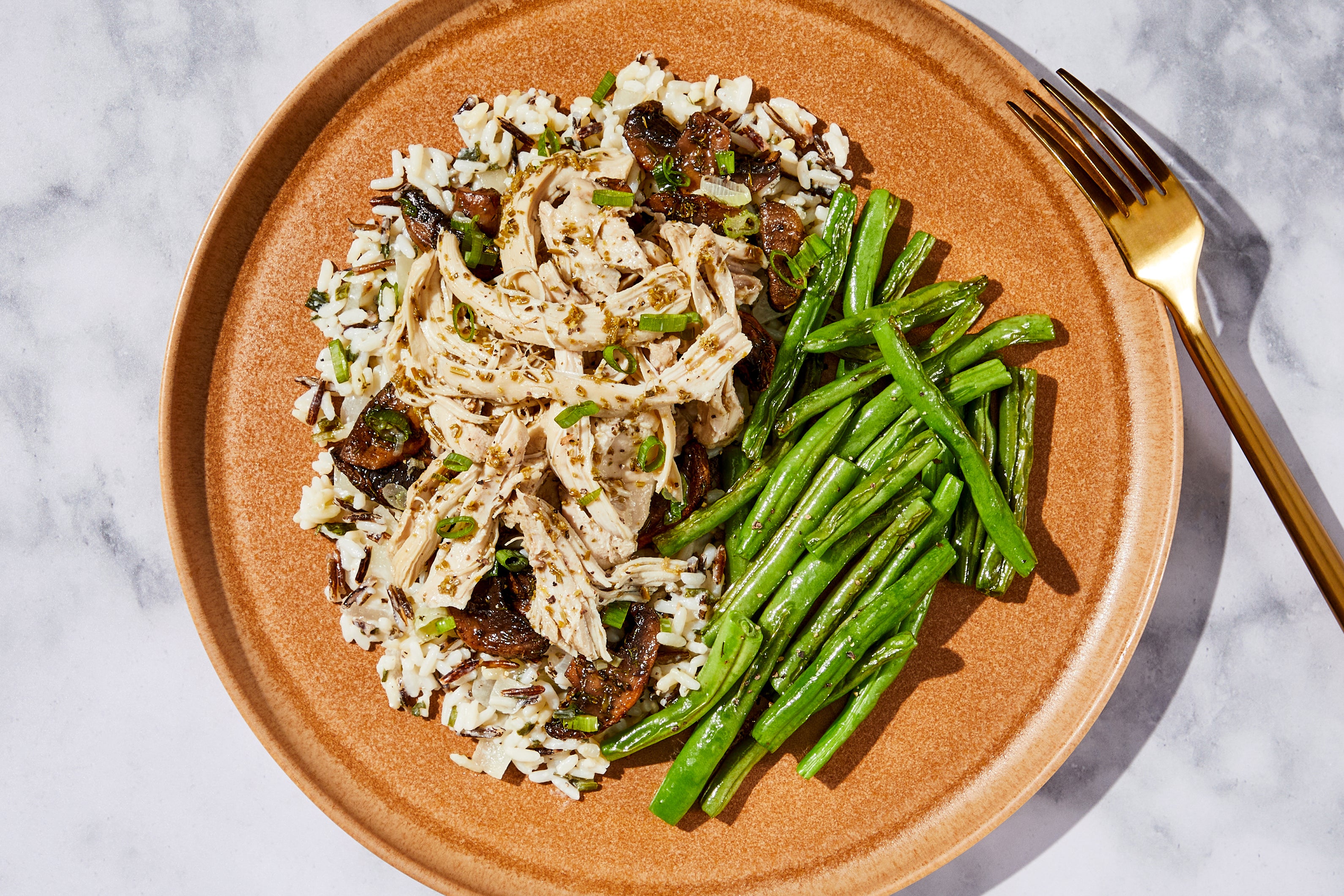 Mushroom Chicken Thighs & Wild Rice