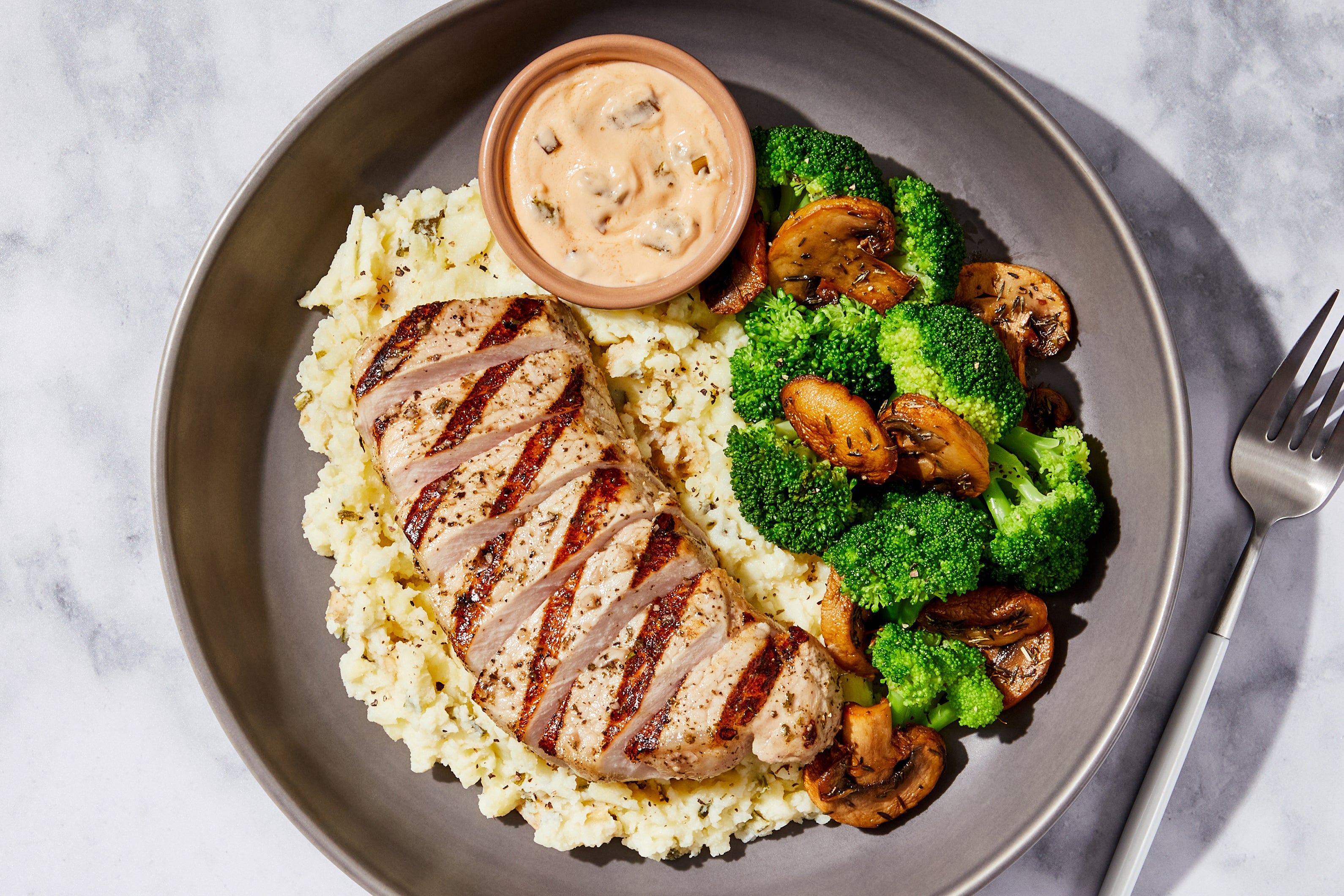 Loaded Mashed Potato Pork Chop